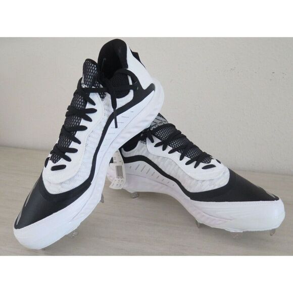 adidas EE4131 Men Sz 12 White/Black Icon V Bounce Iced Out Metal Baseball Cleats - Picture 1 of 10